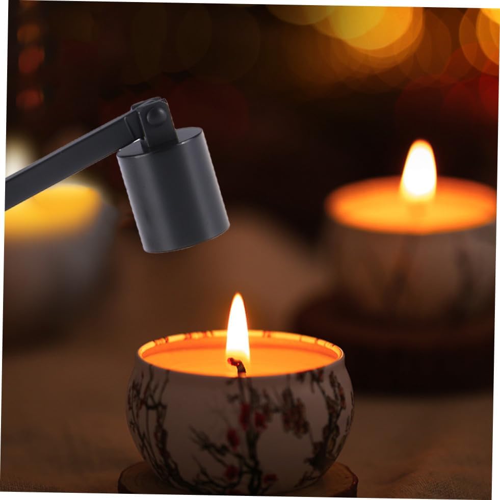 PRETYZOOM Stainless Steel Wick Snuffer Candle Extinguisher Wick Trimmer Dipper Set for Soot- for Home Kitchen