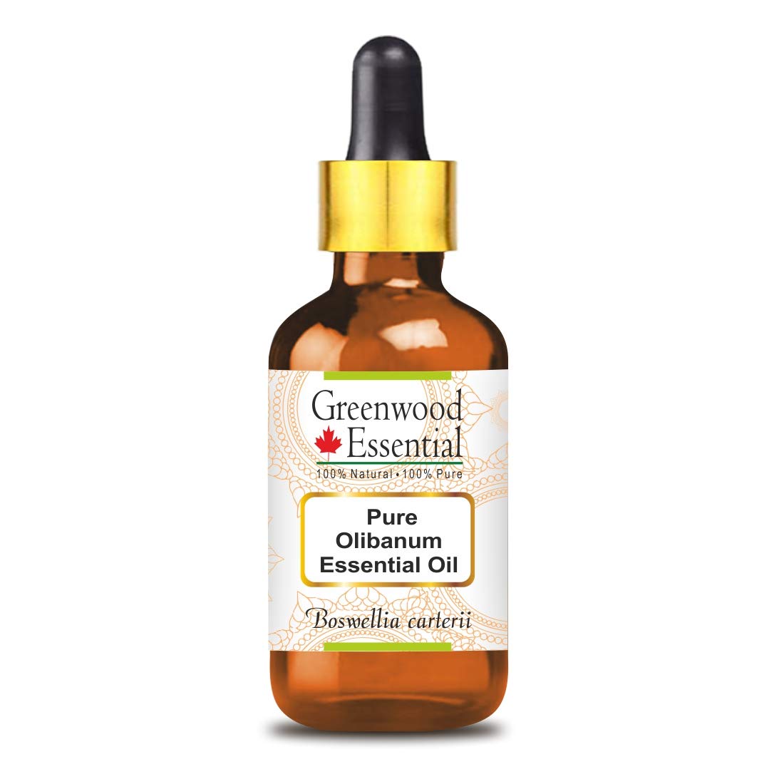 Greenwood Essential Olibanum Essential Oil (Boswellia carterii) with Glass Dropper