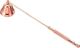 uxcell Candle Snuffer, Candle Extinguish with Long Handle, Wick Flame Snuffer Extinguish Accessory Bell-Shaped for Putting Out Flame Home Decor Gifts, Rose