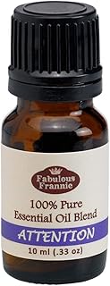 Fabulous Frannie Attention Essential Oil Blend 100% Pure, Undiluted Essential Oil Blend of Cedarwood, Lavender, Orange and Vetiver Essential Oils 10ml