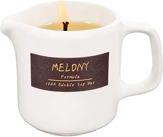 MELONY Soy Massage Oil Candle | Coconut | Low Temp | 2.82 OZ / 80G | Perfect Intensive Skin Treatment Candle | Nourishing with Almond Oil, Shea Butter & Cocoa Butter | Massage & Moisturise