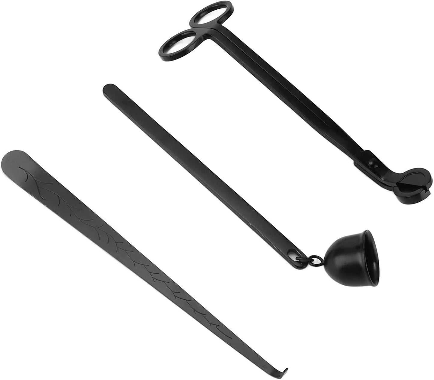 Candle Tool Set, Wick Trimmer and Dipper, Stainless Steel Candle Extinguisher with Wick Scissors and Hook, Elegant for Aromatherapy Candles, for Candle Lovers