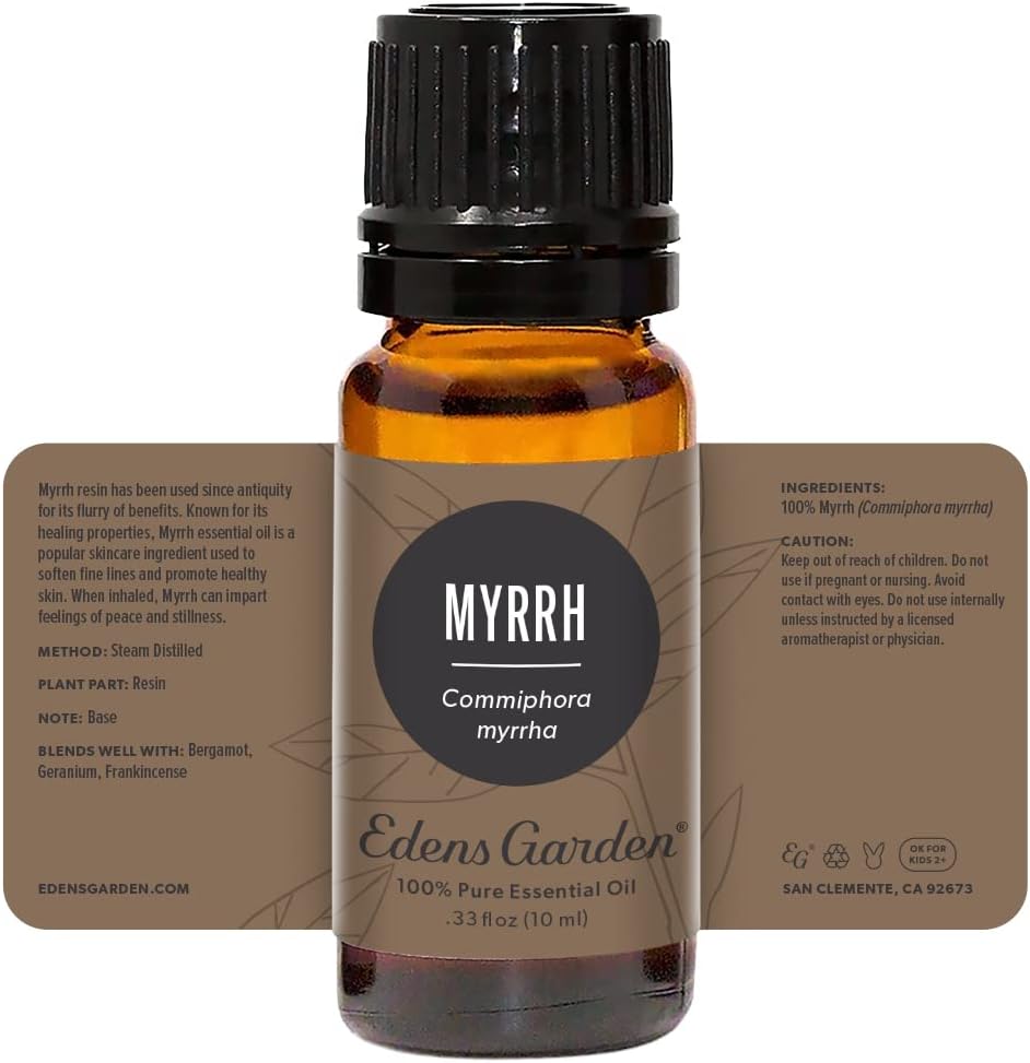 Edens Garden Myrrh Essential Oil- 100% Pure Premium Grade, Undiluted, Natural, Therapeutic, Aromatherapy, The Best for Diffuser, Skin, Face, Hair 10 ml (.33 fl oz)