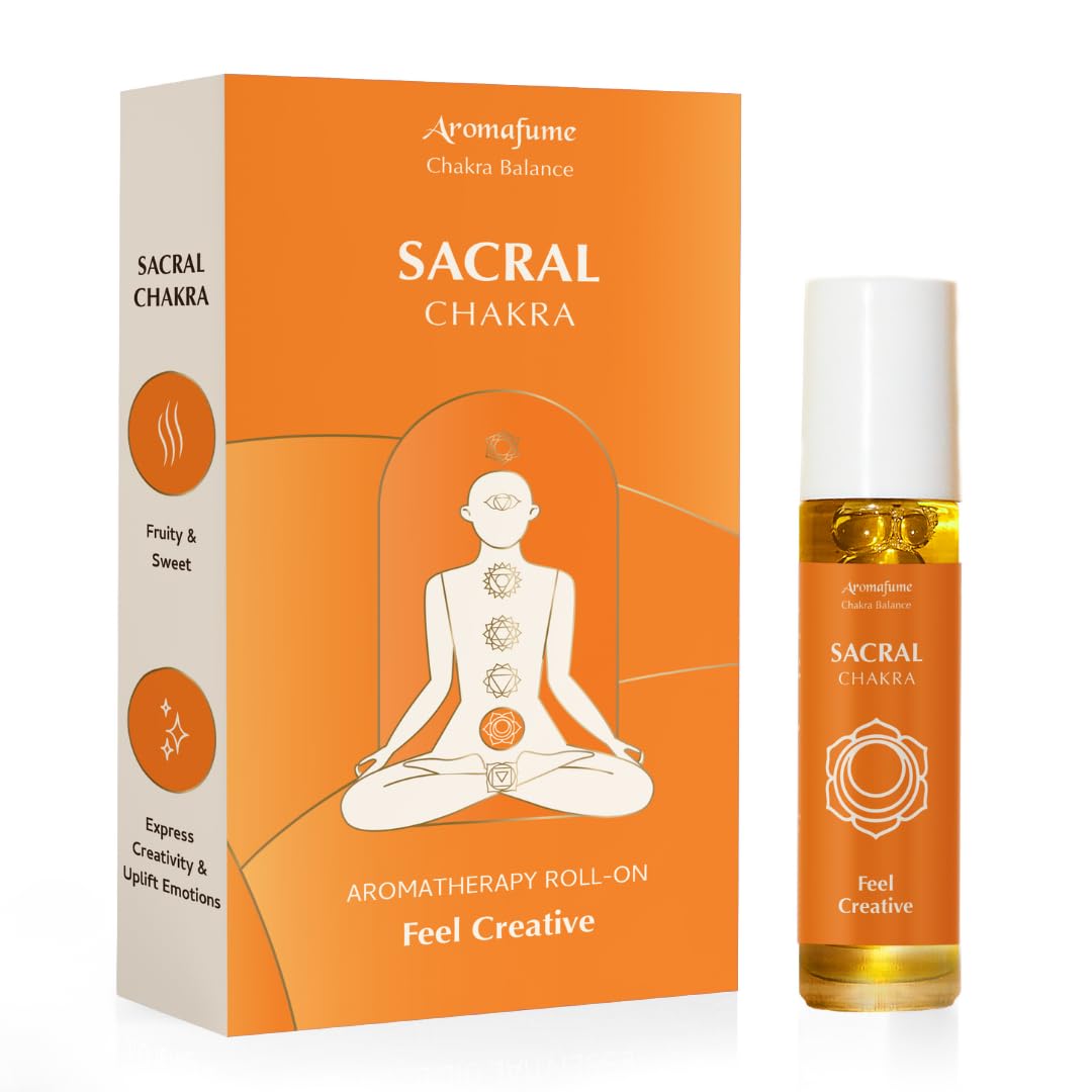 Orange & Jasmine Chakra Essential Oil Roll-On Blend 10ml by Aromafume