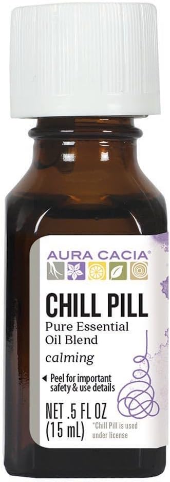 Aura Cacia Essential Solutions Chill Pill Stress Down Essential Oil, 0.5 Ounce - 3 per case.