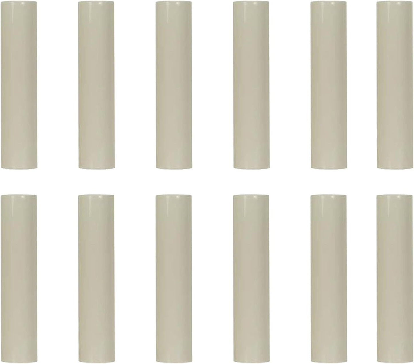 Ciata - 12 Pack - 3.5-inch Cream Plastic Drip Candle Covers with 13/16 inch Inside Diameter and 7/8 inch Outside Diameter (3.5-inch, Cream Plastic)