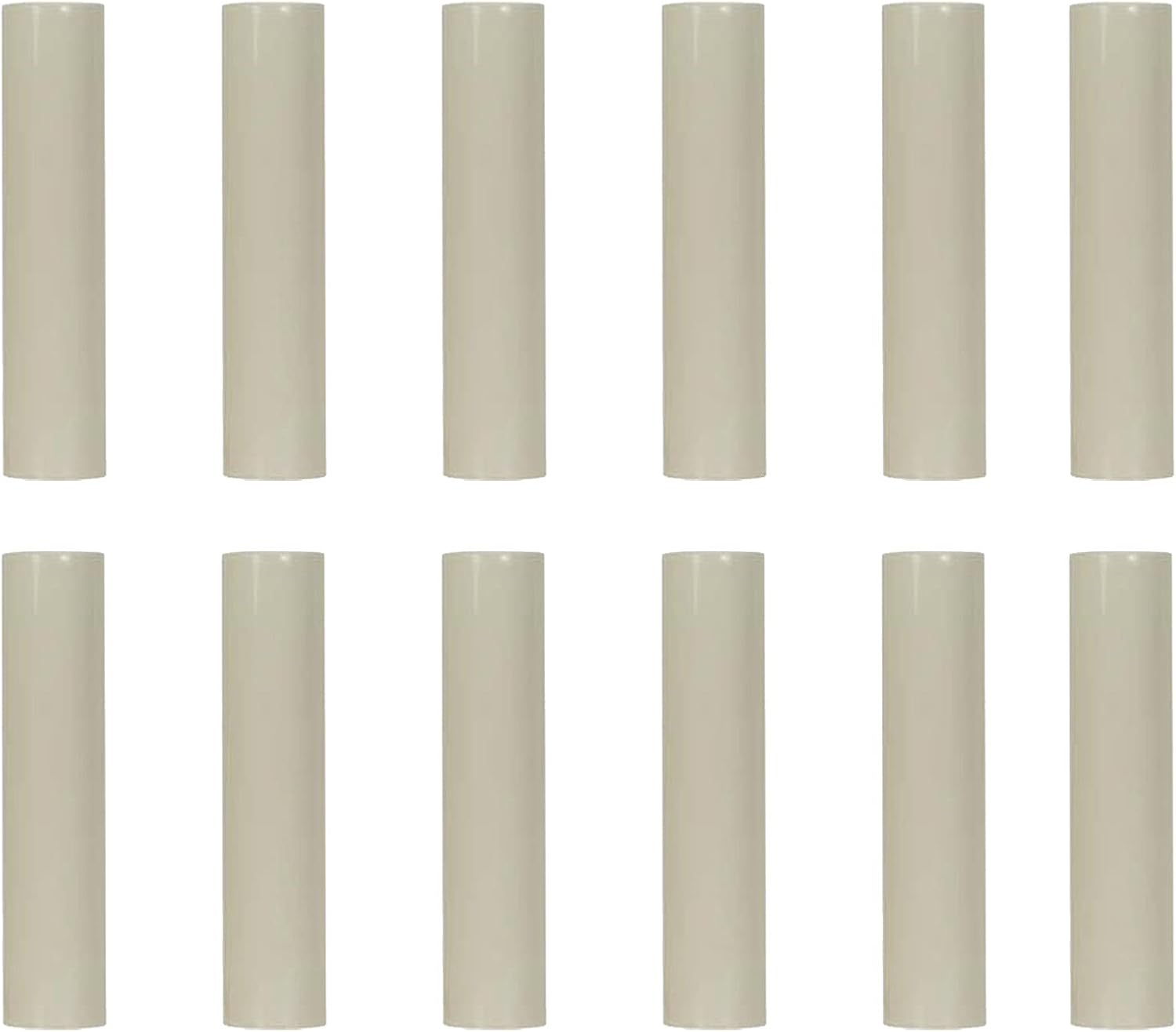 Ciata - 12 Pack - 3.5-inch Cream Plastic Drip Candle Covers with 13/16 inch Inside Diameter and 7/8 inch Outside Diameter (3.5-inch, Cream Plastic)