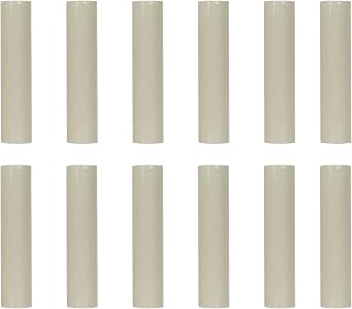 Ciata - 12 Pack - 3.5-inch Cream Plastic Drip Candle Covers with 13/16 inch Inside Diameter and 7/8 inch Outside Diameter (3.5-inch, Cream Plastic)