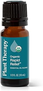 Plant Therapy Organic Rapid Relief Essential Oil Blend 10 mL (1/3 oz) 100% Pure, Undiluted, Natural Aromatherapy, Warming Relief for Joint Pain and Sore Muscles