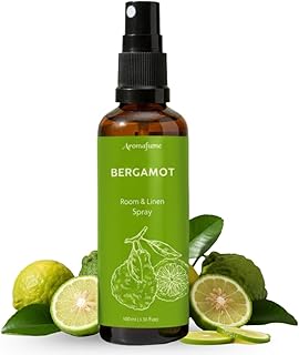 Bergamot Room, Linen & Pillow Spray by Aromafume | 100ml/3.38 fl oz | with Pure Bergamot Essential Oil | Aromatherapy Spray for Relaxation, Sleep & Stress Relief | Mist for Bedding, Fabric