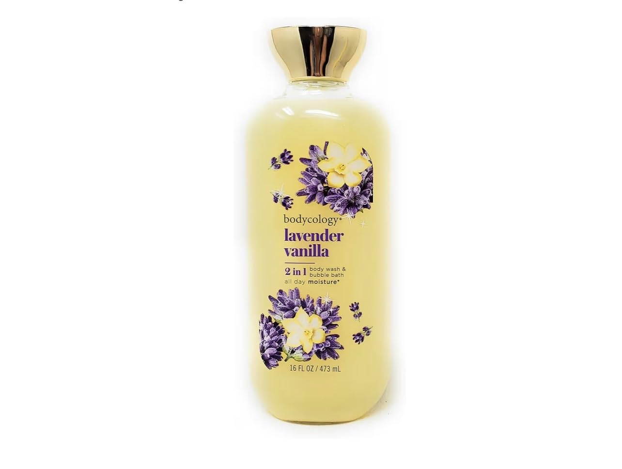 Lavender Vanilla 2 in 1 Body Wash & Bubble Bath 16 fl oz & Lavender Vanilla Butter Body Cream 8 oz (Pack of 2)