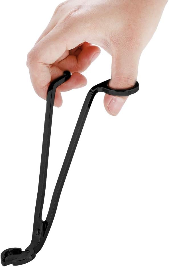 Stainless Steel Candle Wick Trimmer, Plating Rust Heart Scissors Tool with Smooth Edges, for Safe Candle Maintenance (Black)