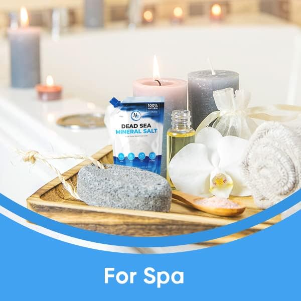 Dead Sea Salt for Bath & Foot Soak – Magnesium Bath Salt, Mineral Salt for Stress Relief & Skin Care – More Minerals Than Epsom Salt – Pure Unscented Fine Grain Bath Salts for Men & Women