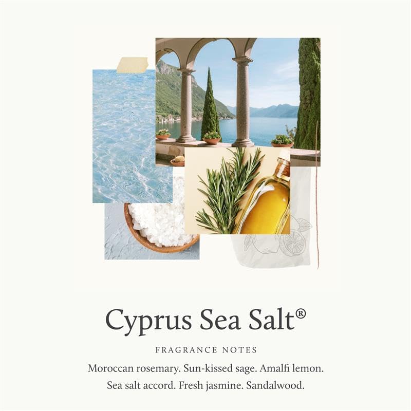 Thymes Reed Diffuser Oil Refill – Fragrance Oil for Diffuser Refill – Flameless Home Fragrance Products – Home Luxury Scents with Notes of Rosemary, Sage, & Amalfi Lemon (Cyprus Sea Salt, 7.75 fl oz)