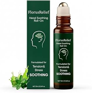Florus Relief Roll on, Migraine Roll on with Magnesium Glycinate, Lavender, Peppermint, Chamomile for Headache Support (1)