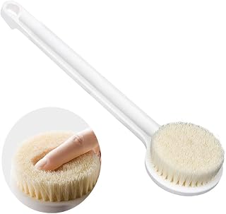 Body Brush Dry Brushing Shower Bath Brush Long Handle Gentle Back Skin Scrubber Exfoliate Massage Improve Blood Circulation Cellulite Treatment