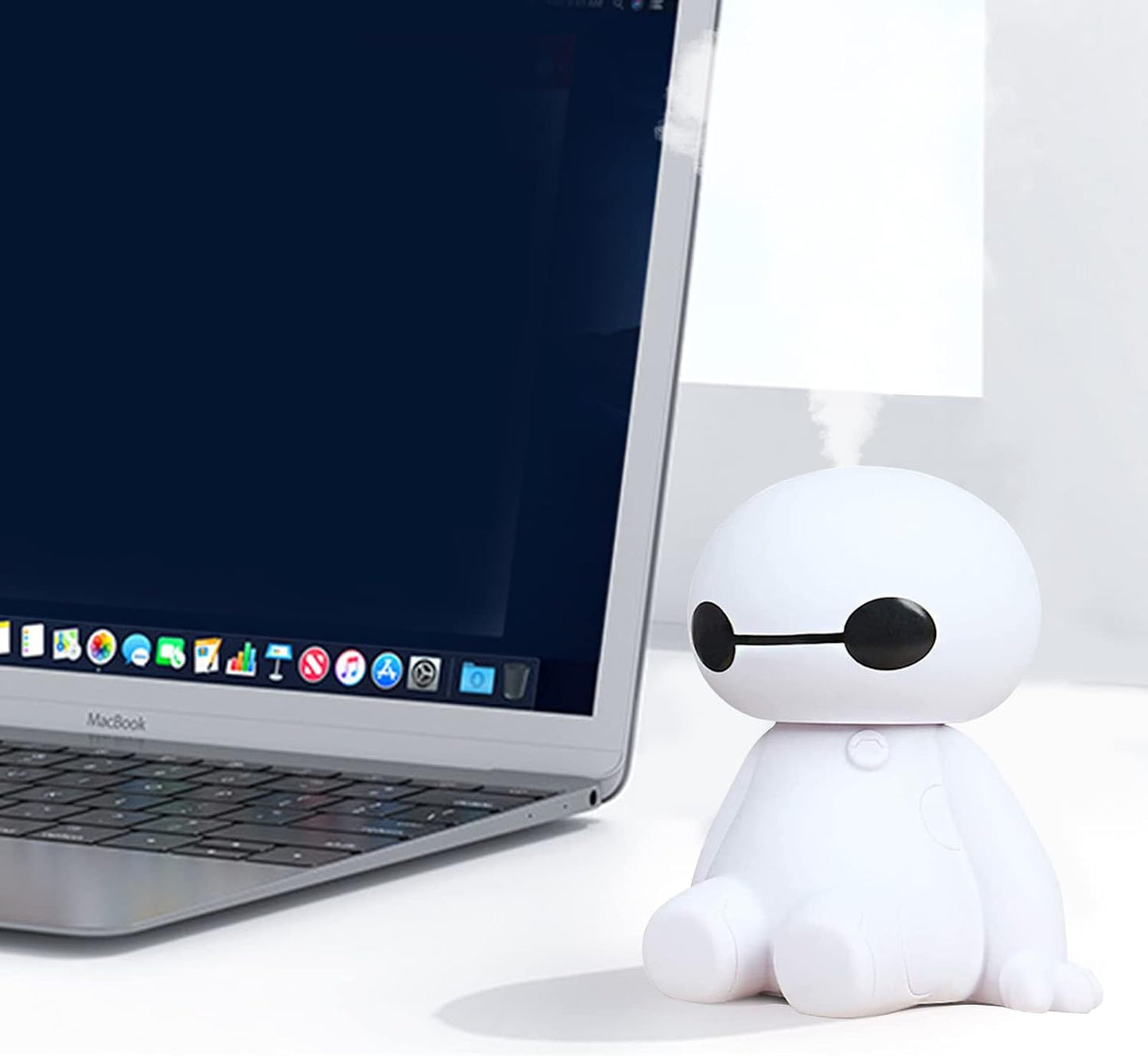 INVODA Humidifiers Portable Small Cool Mist Humidifiers Mini USB Personal Desktop for Travel, Car, Office Room, Bedroom (White)