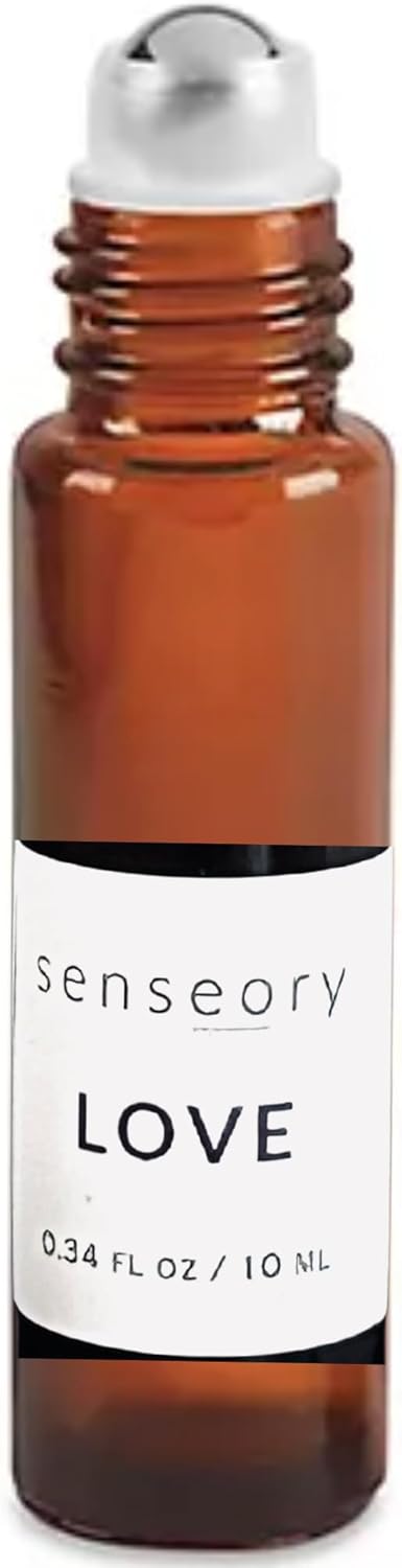 Love Essential Oil Roll-On – Sensual Aromatherapy Blend for Romance, Attraction, Confidence & Connection | Bergamot, Ylang Ylang, Patchouli & Clary Sage | Unisex Essential Oils – 10ml