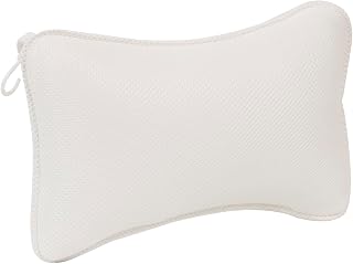 Bath Neck Pillow Bathtub Cushion Non- Slip Sponge Bathtub Pillow with Suction Cups Head Pillow Neck Shoulder Support Cushion for Home Hotel White Bath Back Pillow Bathroom Pillow