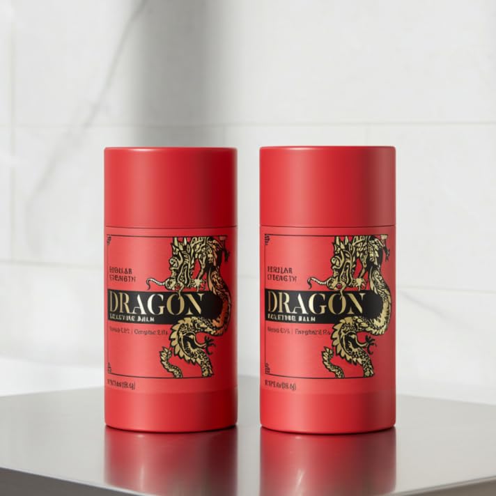 Americanna Wellness Dragon Balm Travel Roll-on Red Travel Mini - 2 Pack (0.5 oz)