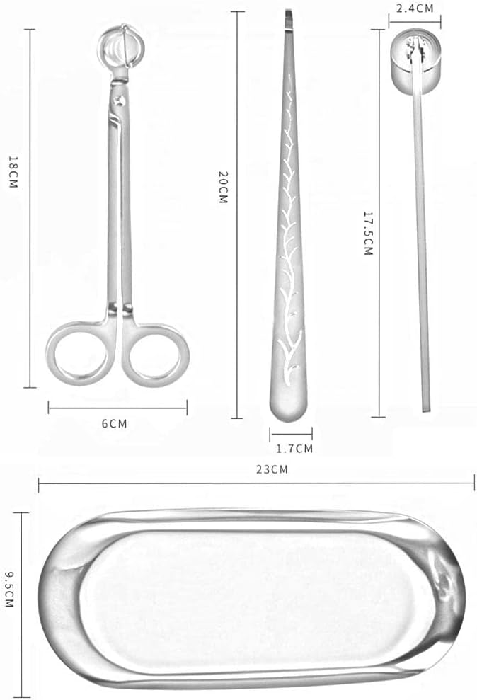 Candle Accessories Tool Set with Candle Wick, Candle, Candle Wick Dipper for Christmas, New Year, Party, Home, Black