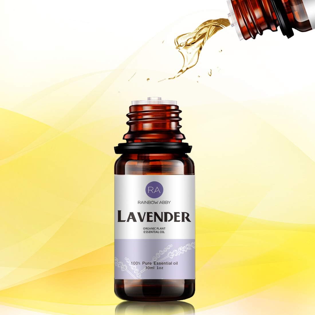 Lavender Essential Oil (30ML), 100% Pure Natural Organic Lavender Oil for Diffuser, Massage, Skin Care, Yoga