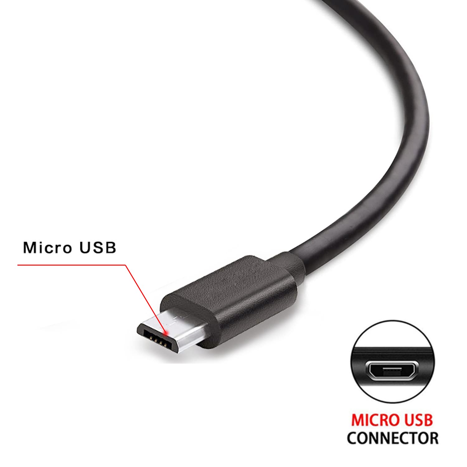 Electric Lighter Charger Cord, USB Charging Cable Cord Compatible for REIDEA/VEHHE/RONXS/SUPRUS/MEIRUBY/Leejie Candle Lighter Grill Lighter USB Lighter (for Micro USB Port)