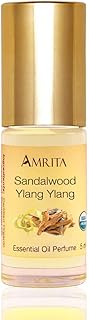 AMRITA Aromatherapy: Sandalwood Ylang-Ylang Essential Oil Perfume - USDA Certified Organic & Alcohol-Free - Blended with Premium Therapeutic Quality Essential Oils - Size: 5ML
