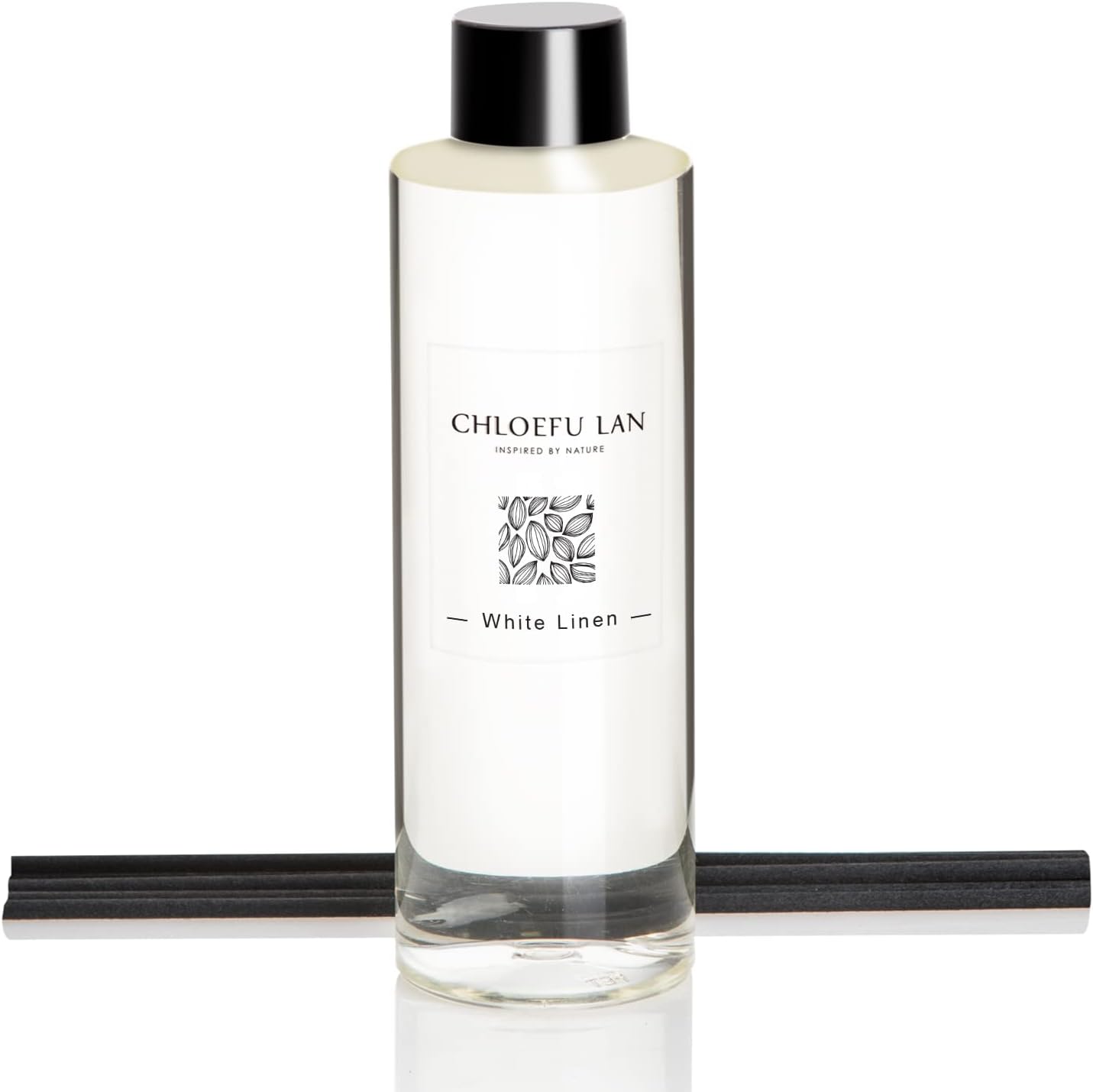 Fresh Linen Reéd Diffuser Refill 200ml/6.76 fl oz, Natural Essential Scented Oil, Best for Aromatherapy, SPA and Home, 0% Alcohol, A Fresh Clean Cotton Scent, Free Set of Sticks