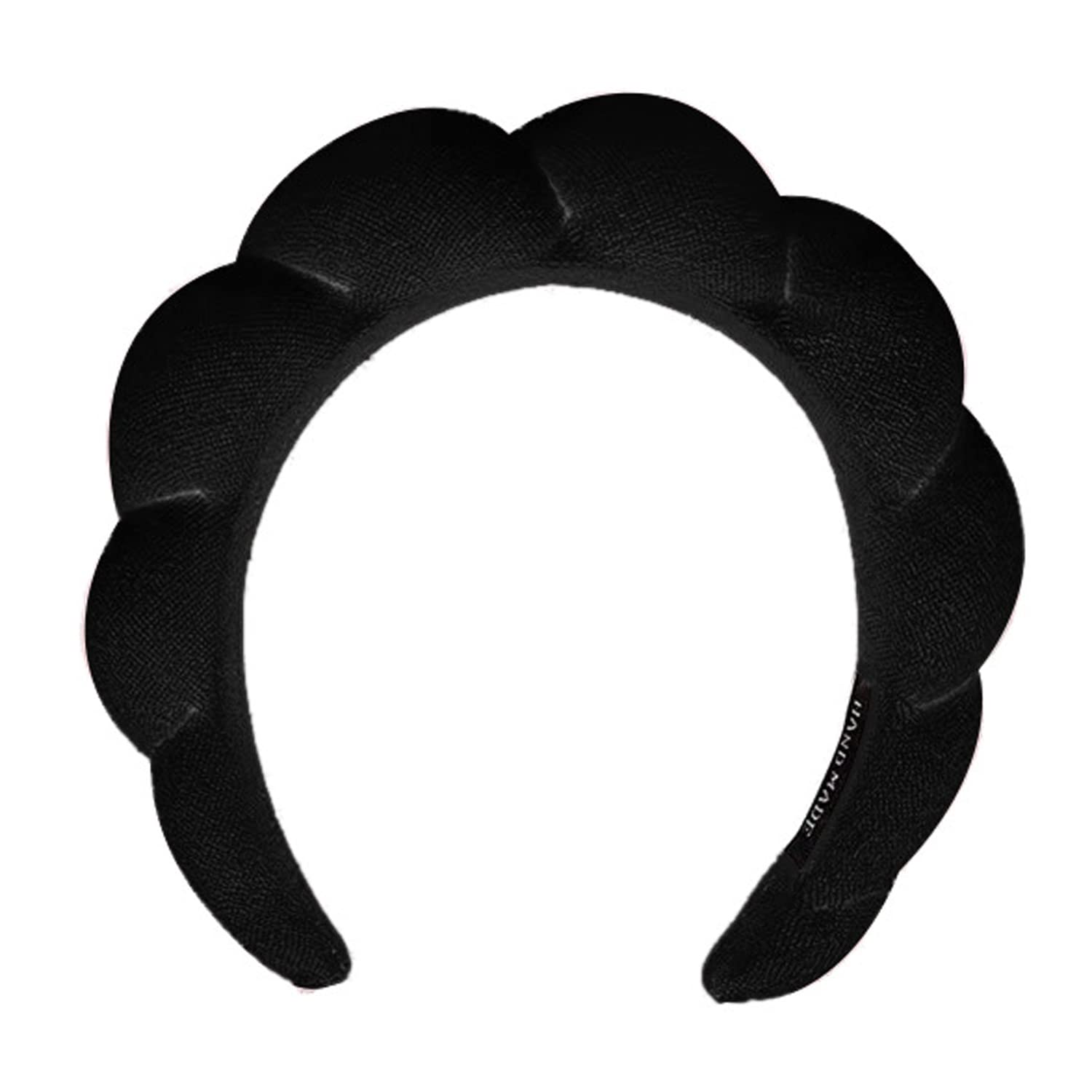 Women's Spa Headband, Headband for Washing Face, Makeup Removal, Shower, Skincare (Black, 1 Count) | Sponge Makeup Skincare Headband For Makeup Removal, Shower, Skincare, Soft Non Slip