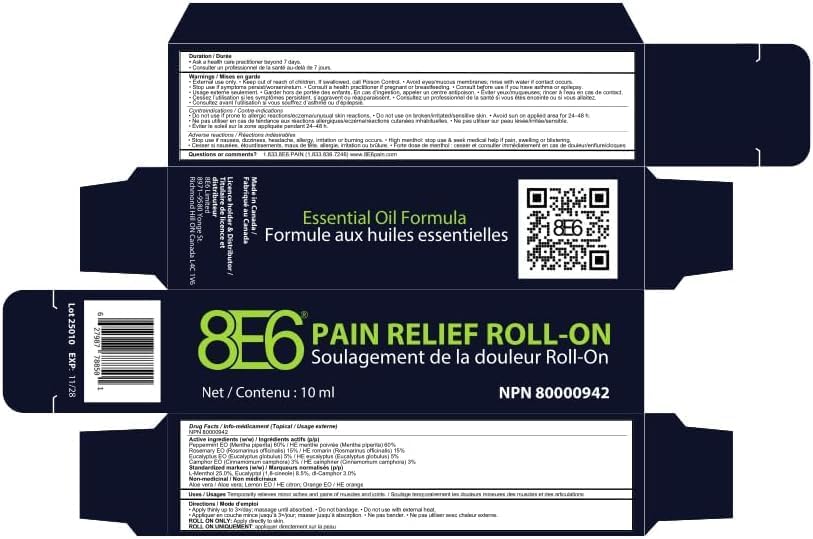 All-Natural 8E6 Cooling Comfort Duo | Menthol Muscle & Joint Cooling 10ML Spray & Roll-On Duo | Targeted Post-Workout Recovery Support, Fast-Absorbing | 41% More Menthol Than Leading Brands