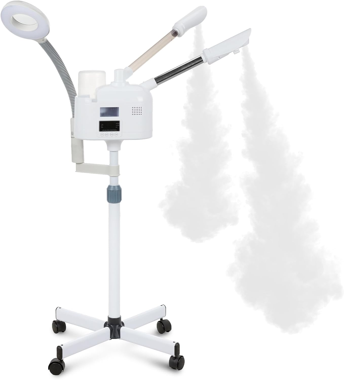 VARIPOWDER 3 in 1 Professional Facial Steamer for Face with Hot & Cold Nozzle 5X Magnifying Lamp Face Steamer for Esthetician vaporizador Facial Use at Home or Spa