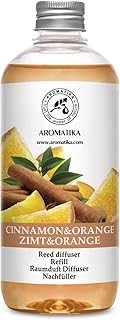 Cinnamon - Orange Diffuser Refill 17 Fl Oz - Intensive - Fresh & Long Lasting Fragrance - Good for Aromatherapy - SPA - Christmas Scent - Scented Diffusers - Home Fragrance - Reed Diffuser Refill