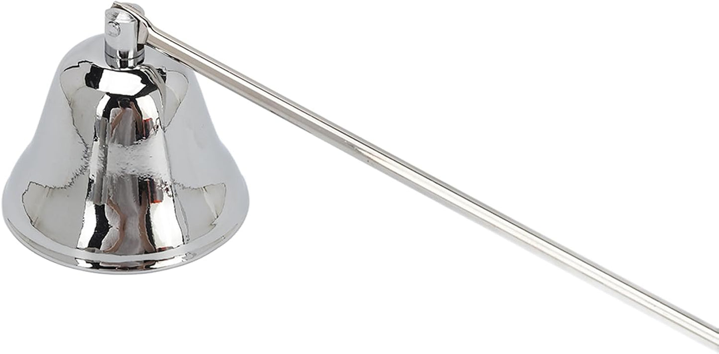 Candle Care, Candle Wick Trimmer and Snuffer Set Vintage Stainless Steel Candle Wick Snuffer with Long Handle for Putting Out Candle Flame Safely for Smokeless Extinguishing (Silver)