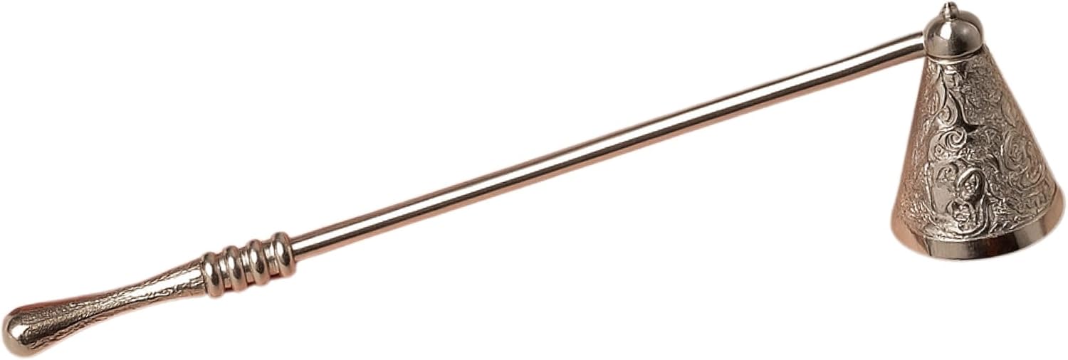 Biedermann & Sons Ornate Traditional Metal Candle Flame Snuffer, Nickel - 9 Inch Long
