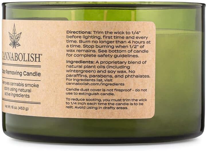 Cannabolish Odor Removing 3-Wick Candle, 16 oz