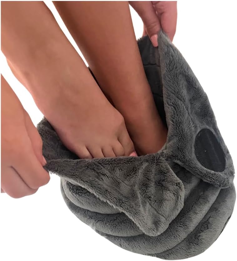 Cozy Microwavable Foot Warmer with Soft Fleece - Soft Comfort hot Pack for feet – Small-Med - Reusable Heat Pack for Cold Feet, Soothing Pain & Relaxation – No Charging, just Heat and Relax