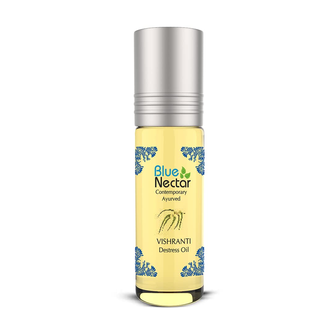 Blue Nectar Vishranti Destress Roll on and Meditation Oil with Cinnamon