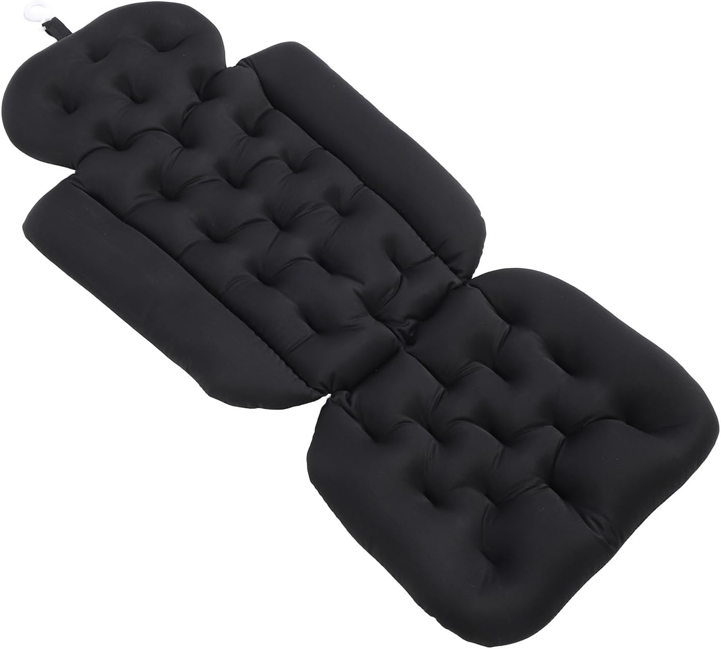 Full Body Bath Pillow, Bathtub Pillow with Non Slip Base, Ergonomic Full Body Bath Cushion for Tub Spa Pool Outdoor Use, Breathable Quick Drying Mesh Fabric Bathtub (Black)
