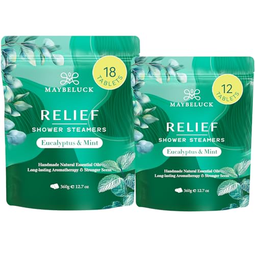 Eucalyptus Mint Shower Steamers 30 Pack - Eucalyptus for Shower, Valentine's Day Gifts & Birthday Gifts for Women