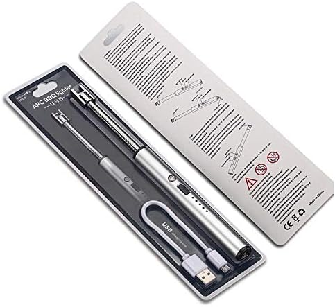Electric Arc Grill Lighter USB Rechargeable with Flexible Neck - Windproof Fire Starter Great for Grills, Candles & Campfires
