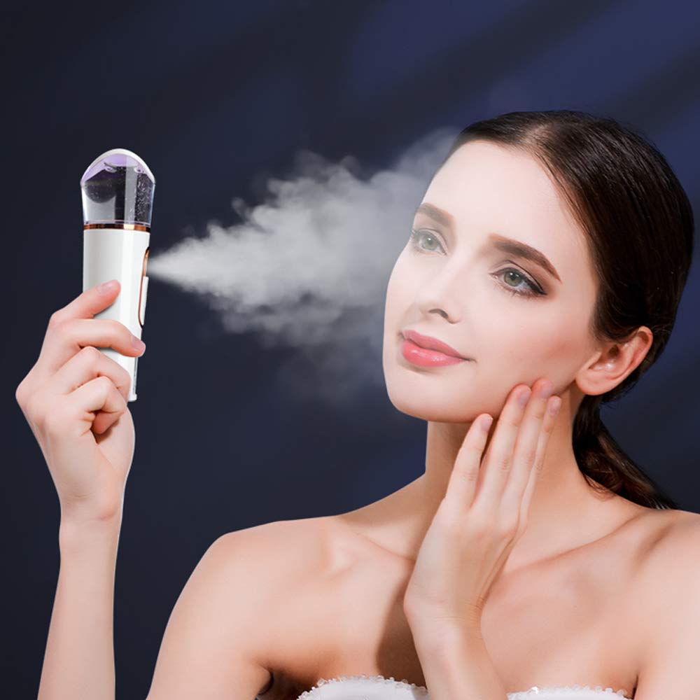 Handy Nano Mist Sprayer with Skin Analyzer Moisture Tester | Portable Facial Atomization, Eyelash Extensions Steamer, Large Capacity, Face Moisturizing & Hydration