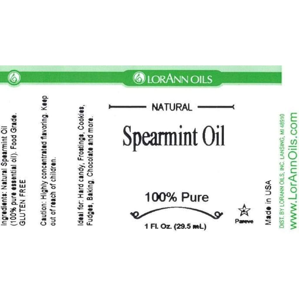 LorAnn Spearmint Oil SS, Natural Flavor, 1 ounce bottle