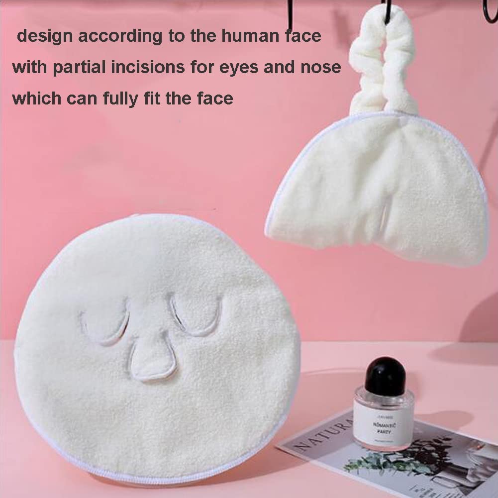 2 Pcs Hot Compress Face Towel Masks, Reusable Facial Steamer Towel for Hot Cold Skin care,Moisturizing Face Steamer, Beauty Facial Towel for Home and Beauty Salon