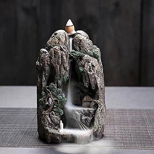 Set of 9 Backflow Incense Cones Gift Variety Pack - White Sage, Dragons Blood, Palo Santo, Jasmine, Lavender, Ocean, Sandalwood, Cinnamon, Rose for Waterfall Aromatic Smoke Fountain Haze Falls