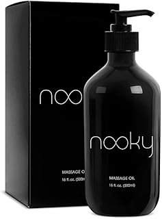 Nooky Massage Oil with Premium Natural Ingredients. Relaxing Essential and Sweet Almond Oils for Massaging 16 Ounces