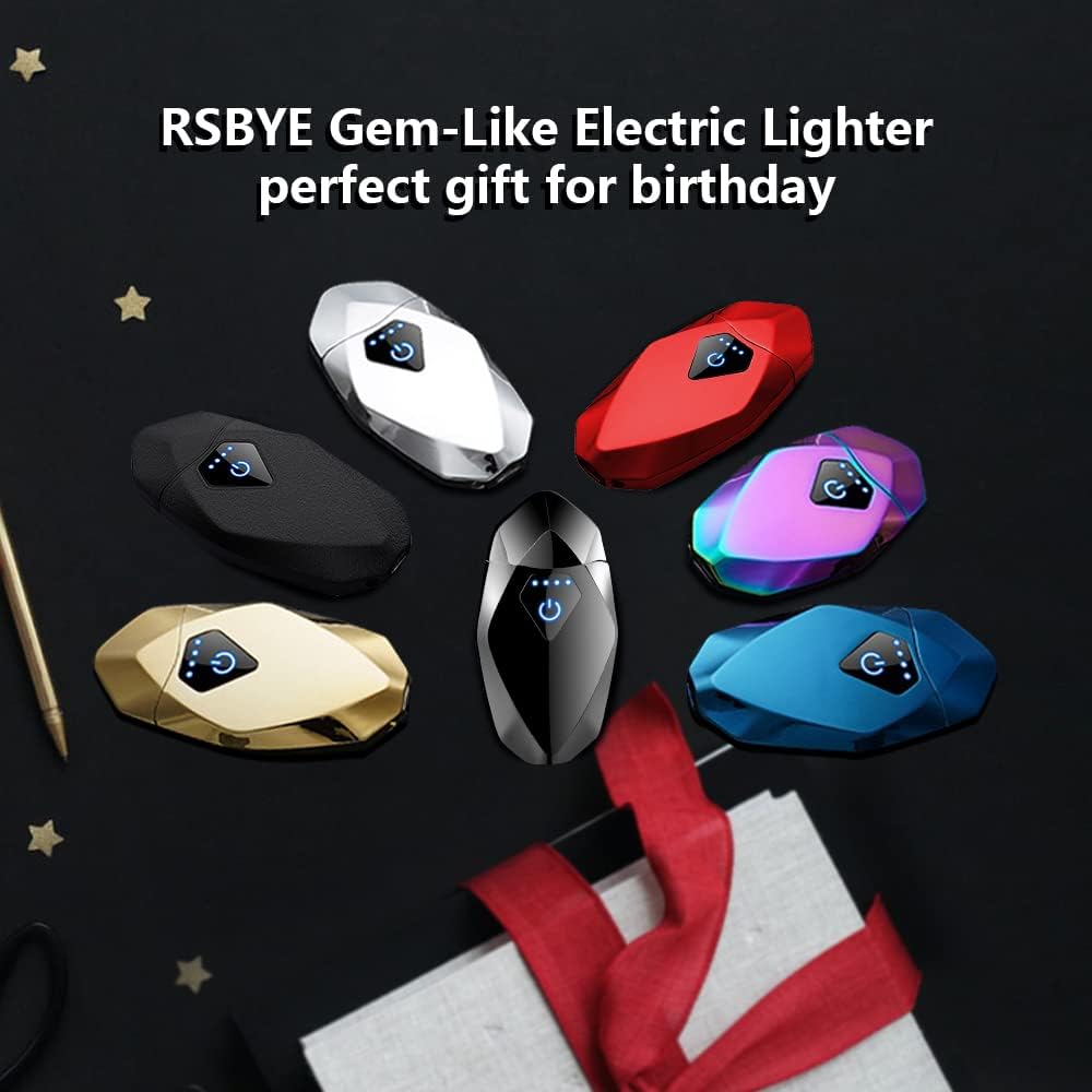 Plasma Lighter Windproof Dual Arc Lighter USB Rechargeable Electric Lighters with LED Battery Indicator Mini Pocket Lighters for Candle（Business Black）