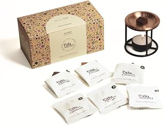 Palo Santo Incense Bricks Gift Set with Exotic Burner | 12 Bricks | Aromatherapy | Smudging | Air fresheners for Home | Meditation Accessories