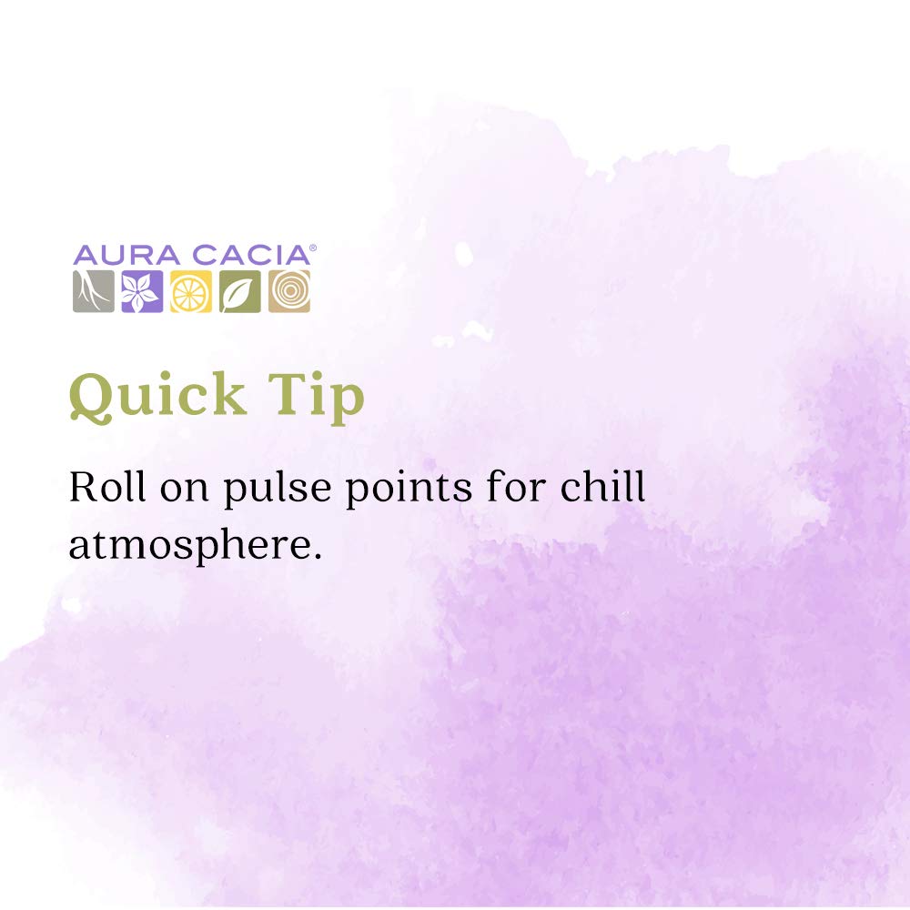 Aura Cacia Chill Pill Roll-On Essential Oil Blend, Sweet Orange, Lavender, Peppermint, Basil, Patchouli, Roman Chamomile in Apricot Kernel Oil | 0.31 Fl Oz (Pack of 1)