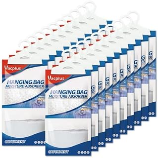Vacplus Moisture Absorbers Packets, Fragrance Free 20 Pack, Humidity Packs, Dessicant Packets, Hanging Closet Dehumidifier Bags, Odor Eliminator for Bathroom 9.8OZ